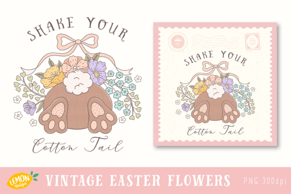 Download Cute Bunny Floral Easter Sublimation - Premium Bundle
